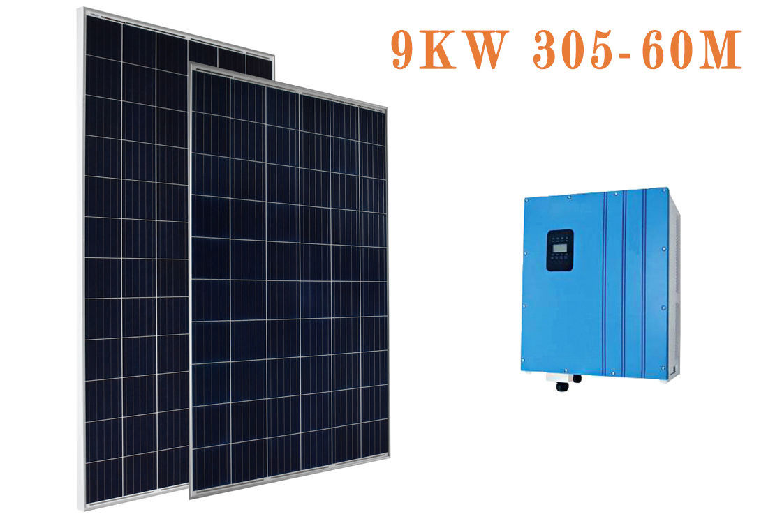 2400Pa 9KW 305W Monocrystalline On Grid Solar PV System